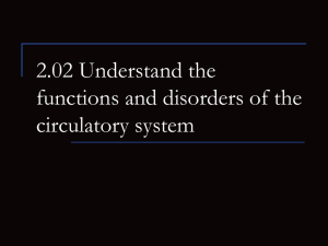 Disorders of the circulatory System