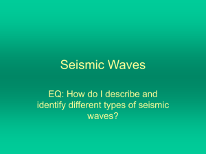 EQ: How do I describe and identify different types of seismic waves?