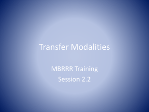 Transfer Modalities - CRS | Emergency Toolkit
