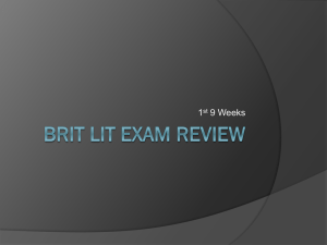 Brit Lit Exam Review