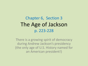 The Age of Jackson - El Segundo Middle School