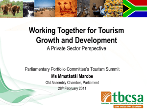 Working Together for Tourism Growth and Development