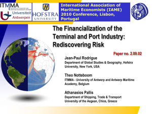 The Financialization of the Terminal and Port Industry