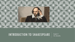 Introduction to Shakespeare Gr 9
