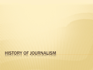 History of Journalism PPT