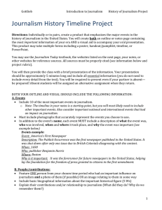 journalism history timeline project rubric