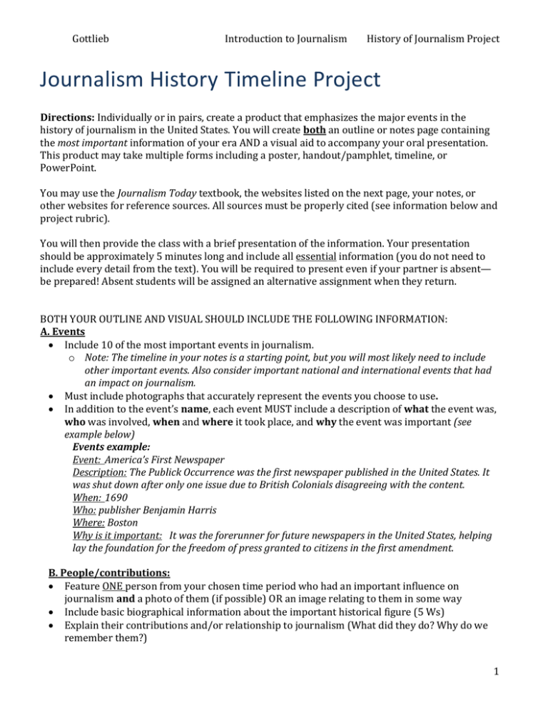 journalism-history-timeline-project-rubric