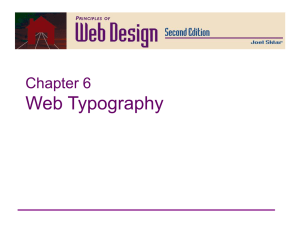 Principles of Web Design Chapter 6