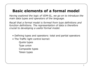 Basic elements of a formal model