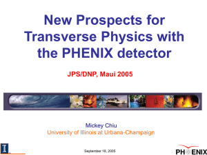 New Prospects for Transverse Physics with the PHENIX detector