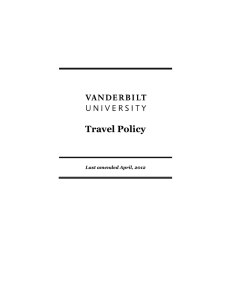 Travel Policy - Finance