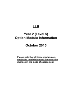 LLB Year 2 (Level 5) Option Module Information October