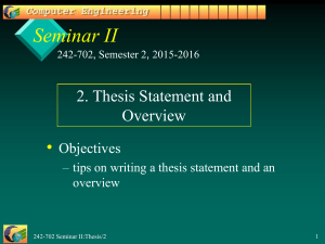 2. Thesis Statement