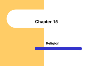 Chapter 15 Religion Chapter Questions