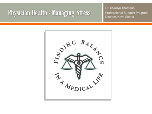 Physician Health - Managing Stress