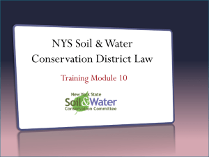SWCD Law - NYS Soil and Water Conservation Committee