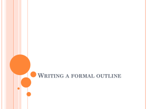 Writing a formal outline