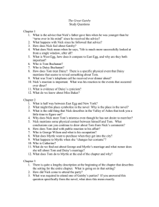 The Great Gatsby Study Questions