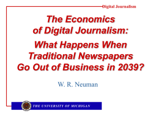 Economics of Digital Journalism: What Happens When Traditional