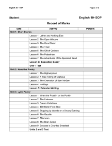 English 10 Record of Marks