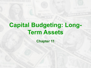 Capital Budgeting: Long
