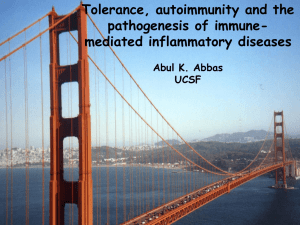 self-tolerance - Department of Pathology & Immunology