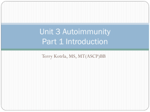 Topic 3 Autoimmunity