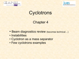 Cyclotrons Chapter 4 - Indico