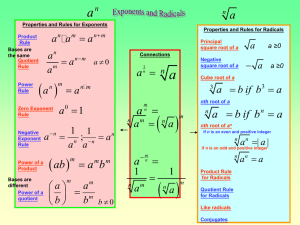 Exponents and Radicals-1