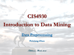 Data Preprocessing - FSU Computer Science Department