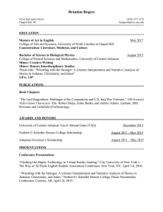 Curriculum Vitae - Department of English and Comparative Literature