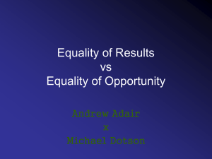 Equality of opportunity
