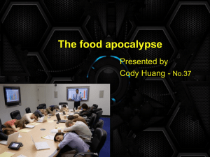 The food apocalypse-Fiction