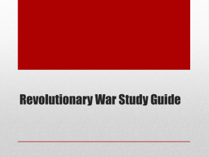 Revolutionary War Study Guide KEY