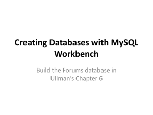 Build database with MySQL Workbench