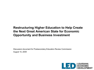 PRESENTATION - Postsecondary Education Review Commission