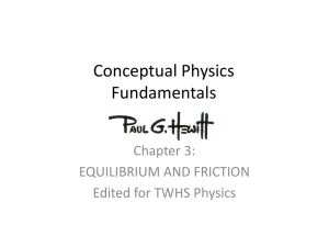Equilibrium and friction from Hewitt edited