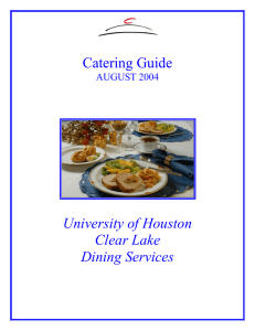 Catering Guide(for Word 2007) - University of Houston