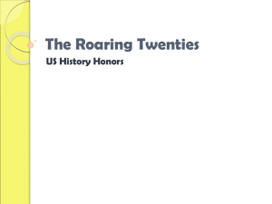 The Roaring Twenties - University High School