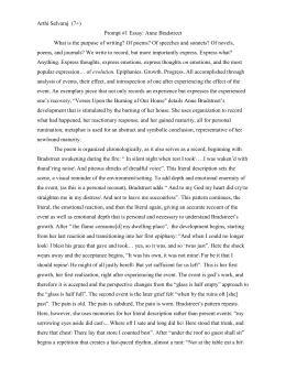 In Memory Of My Dear Grandchild Elizabeth Bradstreet Who Arthi Selvaraj Prompt Essay Anne Bradstreet What Is The