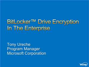 SVR-T328 BitLocker* Drive Encryption in the Enterprise