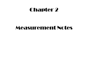 Measurement Notes