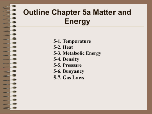 Chapter 5 Matter and Energy