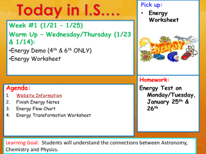 I.S. Lesson for January 24th