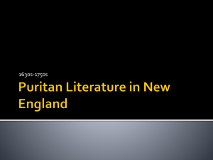 Puritan Literature in New England - Greer Middle College || Building