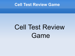 Cell Test Review Game