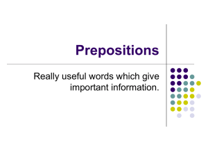 Prepositions - Primary Resources