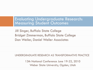 Overview of Buffalo State's Evaluation Effort
