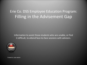 Erie Co. DSS Employee Education Program: Filling in the