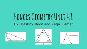 Honors Geometry Unit 4.1